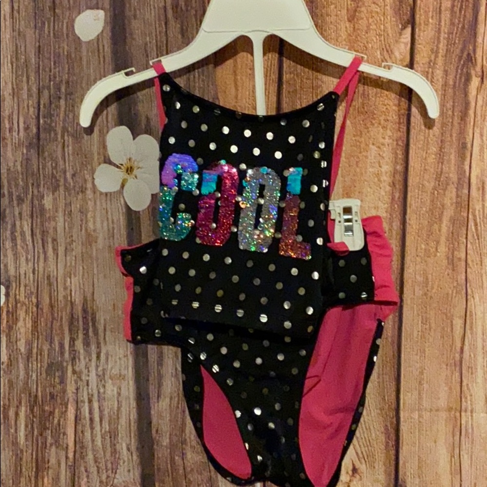 ❤️3/$25 Justice polka dot bikini size 20❤️